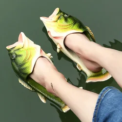 Peep Toe Designer Heren Fish Slippers Outdoor Koppels Familie Cartoon Dier Slippers Plus Size Man Schoenen Strand Sandalias