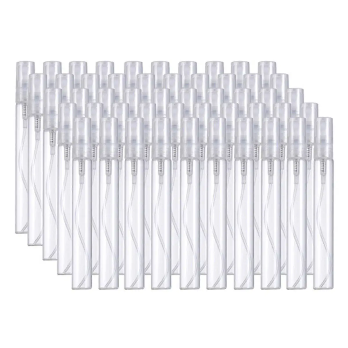 

100X 2ml, 3ml, 5ml, 10ml Clear bottles PP Plastic with srpayer