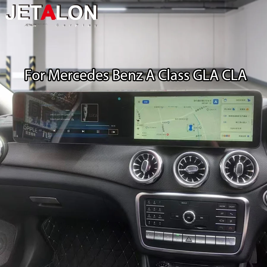 

RHD 24,6 "двойной экран Android Auto для Mercedes Benz A Class GLA CLA W176 X156 C117 2013-2018 GPS Carplay автомобильный стерео головное устройство