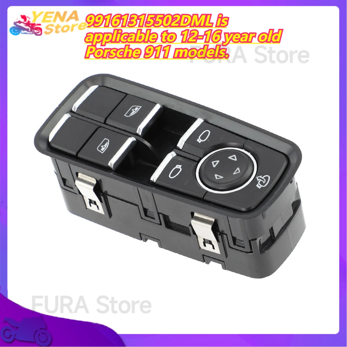 

The window control switch glass button 99161315502DML is applicable to 12-16 year old Porsche 911 models.