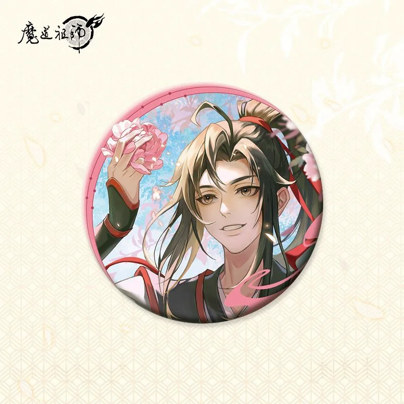 Anime Mdzs Mo Dao Zu Shi Wei Wuxian Lan Wangji Flower Series Badge Acrylic Polaroid Backpack Pendant Gift