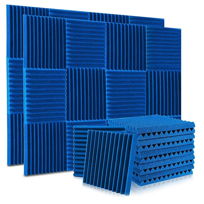 

【Summer Sale!!】48 Pack Acoustic Foam Panels 1X12X12 Inches,Soundproof Wall Panels With Fire Sound,Sound Panels Wedges For Studio