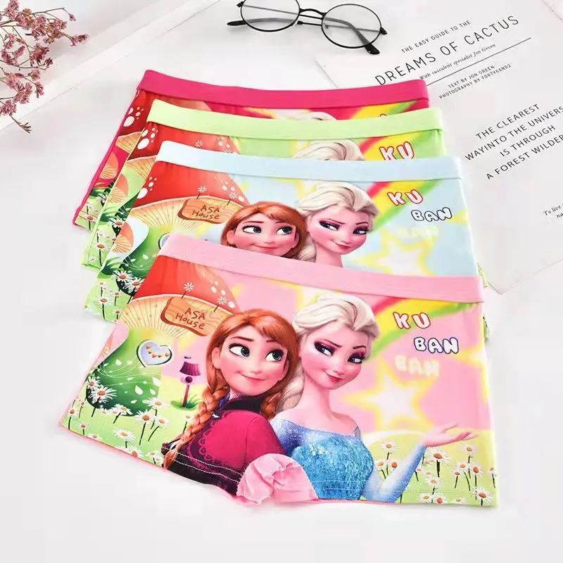 4pcs/Lot Kids Girl Underwear Cute Printing Briefs Baby Underpants Cute Children Underpants image 5