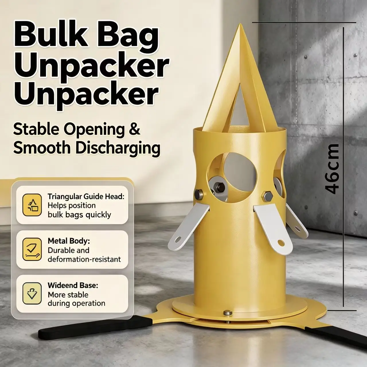 Big Bag Discharge Bulk Bag Unloader Europe Style Material Transport Machinery Light  Bag Dispenser Easy to Use