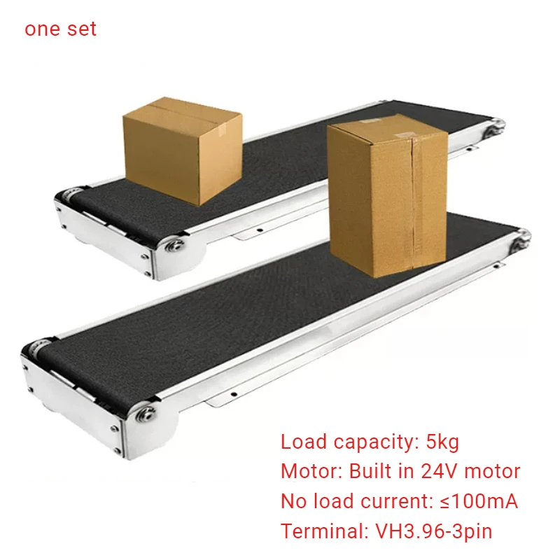 460mm Stainless Steel Conveyor Belt Track for Unattended Vending Cabinet Item Dispensing DC 24V Desktop Logistics Conveyor Belt