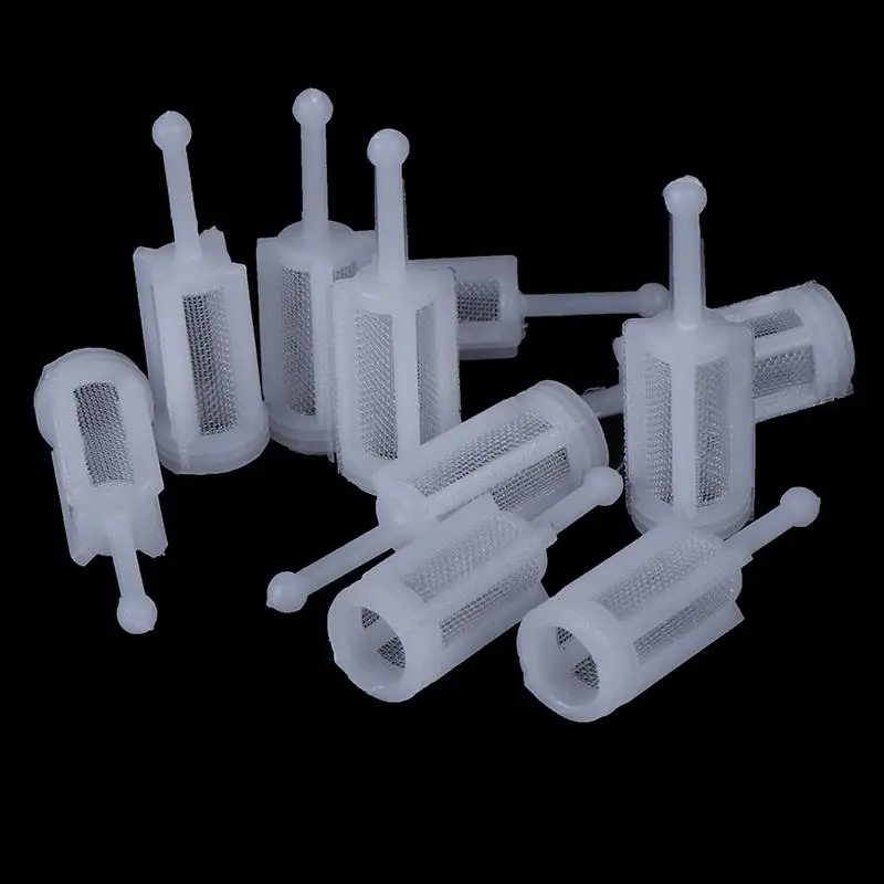 10Pcs Plastic Gravity Type Spray Gun Spray Filter Pot Diameter 11mm Length 36mm