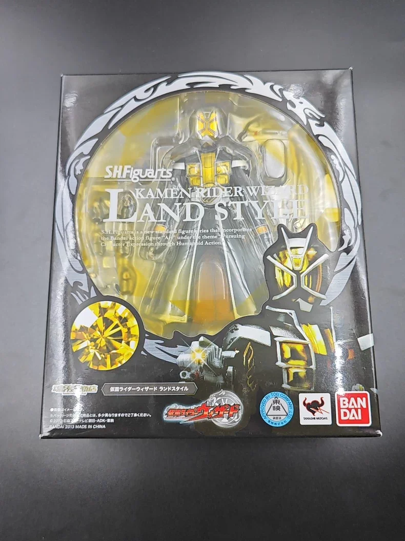 ¡En stock! 100% auténtico Bandai S.H.Figuarts Kamen Rider Wizard-forma de elemento terrestre, nuevo juguete coleccionable de figura de acción