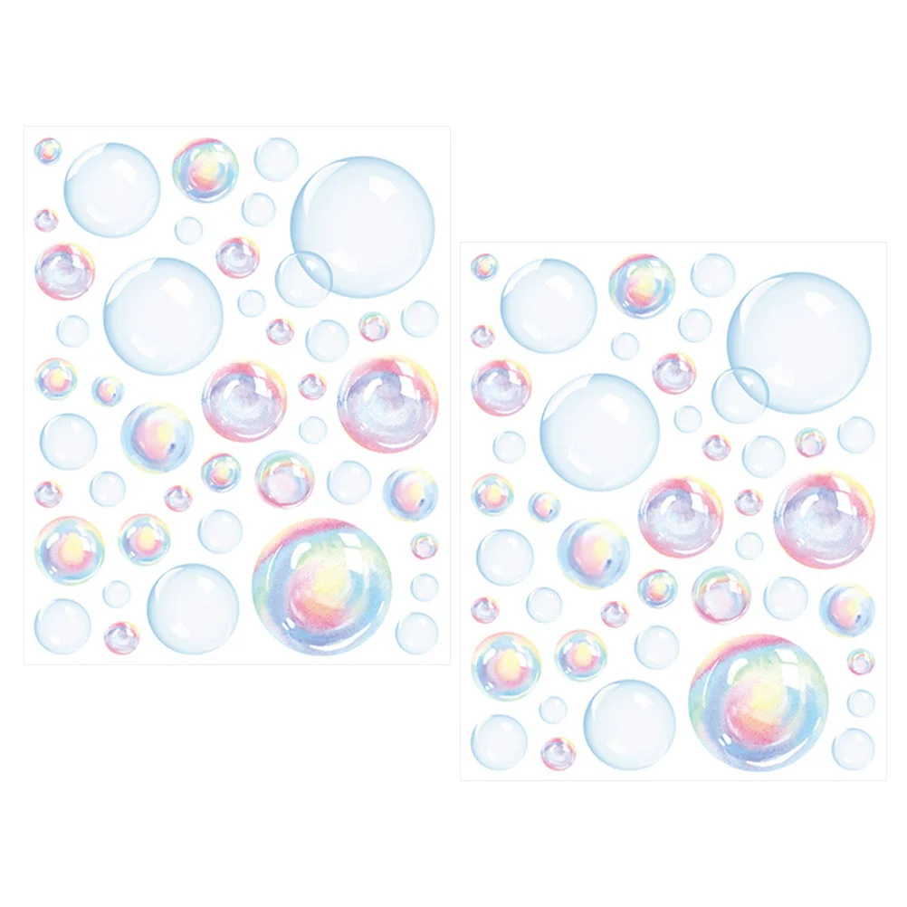 

Bubbles Wall Stickers Removable Pattern Self-adhesive Cartoon Decals Bedroom Ocean Decorations