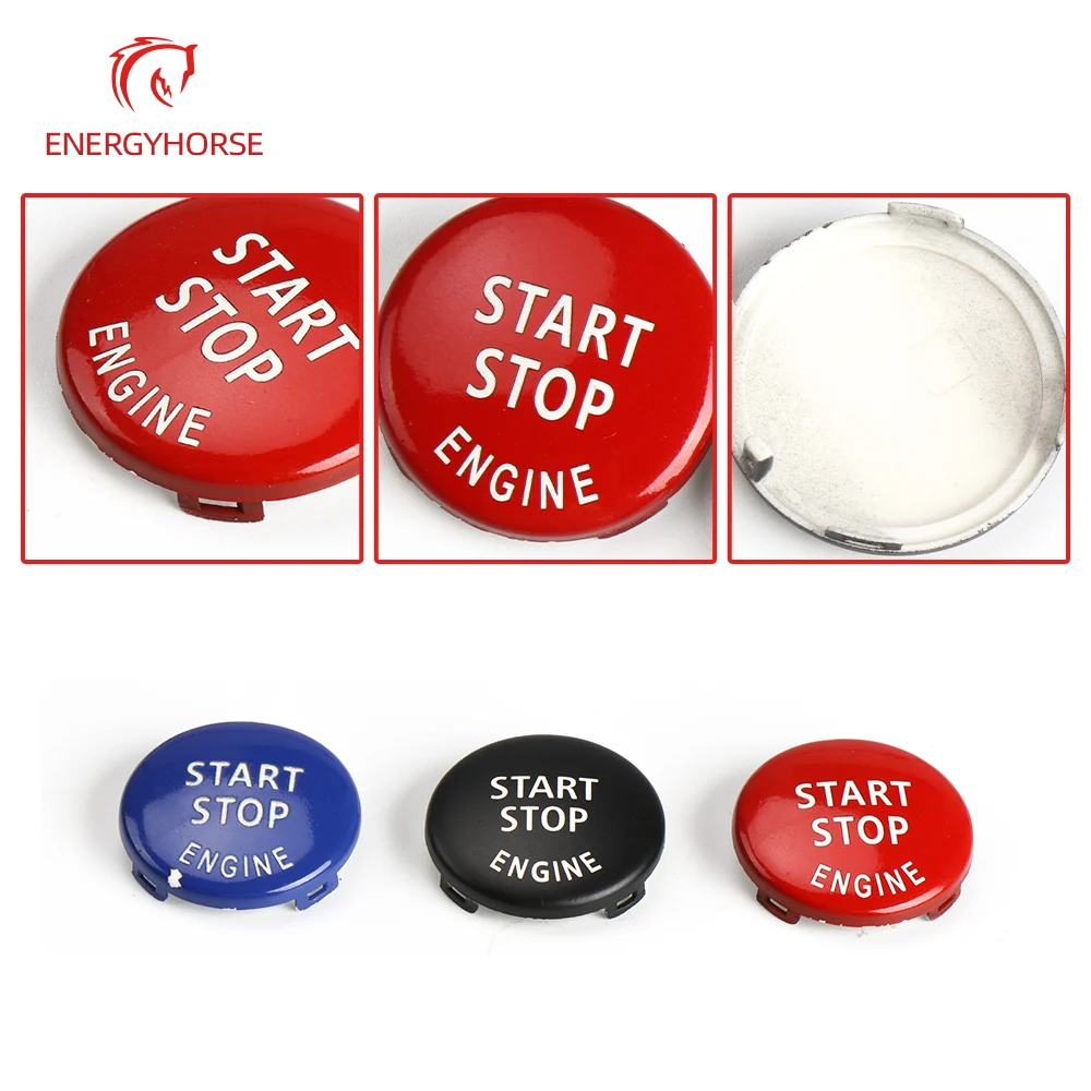 Car Engine Start Stop Switch Button Stickers for BMW X5 E53 E70 X6 E71 E72 X3 E83 X1 E84 E90 E60 E92 E93 E81 E87 Accessories