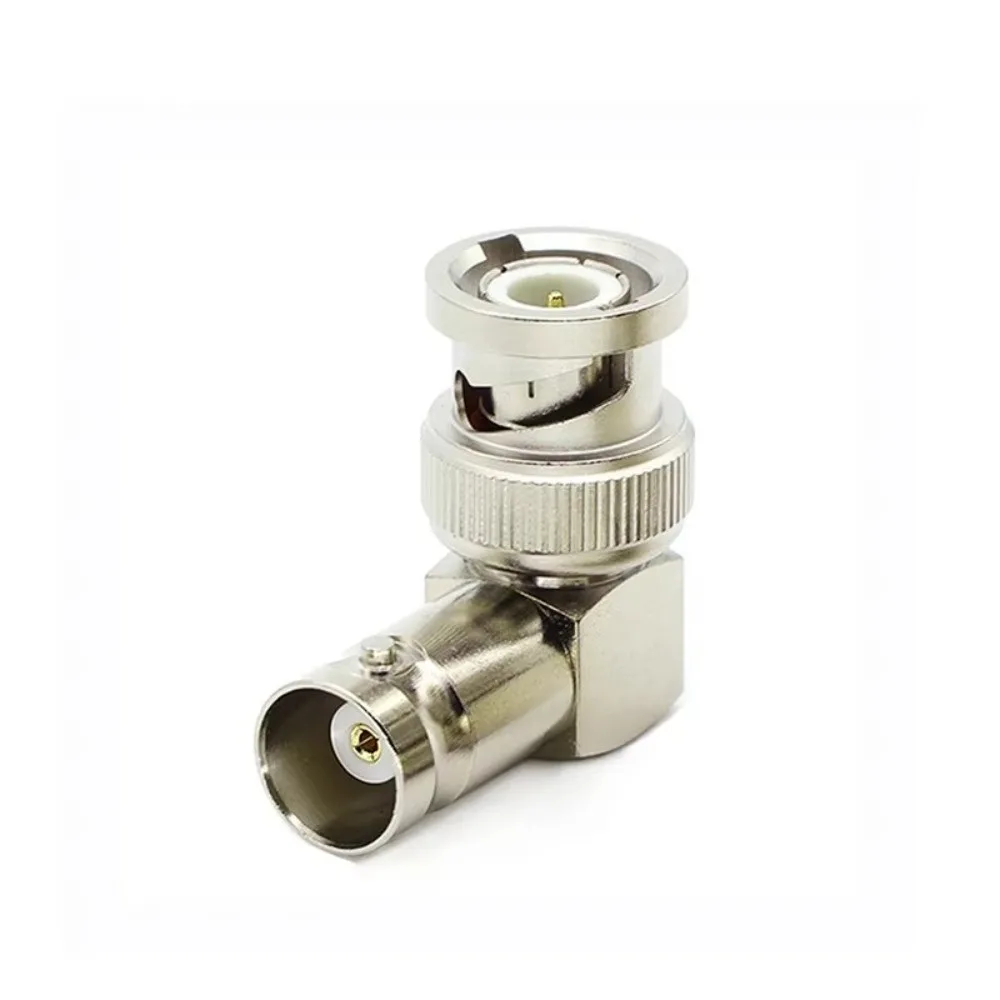 90 Degree Angle BNC Male Female Connector L-Shaped Brass Material BNC Right Angle Connector Female Jack Male Plug