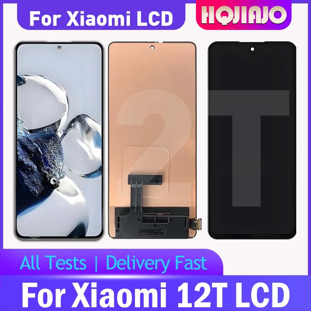 6.67'' AMOLED LCD Display Touch Screen Digitizer For Xiaomi 12T Pro 22071212AG - Replacement Parts Assembly for 12t Mobile Phone