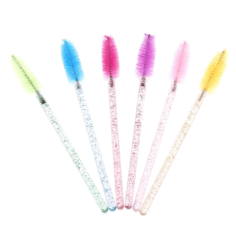 50 قطعة فرش الرموش القابل للتصرف كريستال العين لاش عصي الماسكارا بريق لاش مشط Spoolies مايكرو ماكياج تطبيقها #4