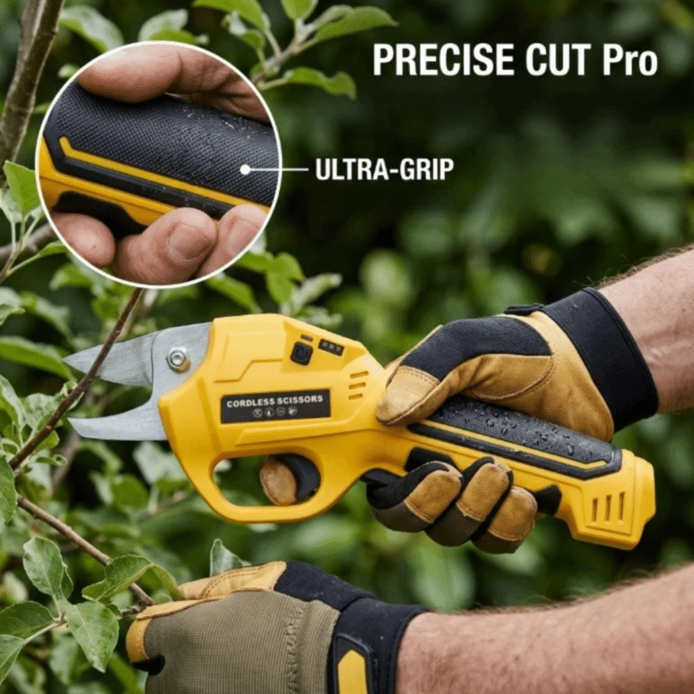 Rechargeable Electric Pruning Shears Li‑ion Battery Heavy‑Duty Handheld Pruner Cordless 30Mm Cutting Garden Trimmer Fruit Tree