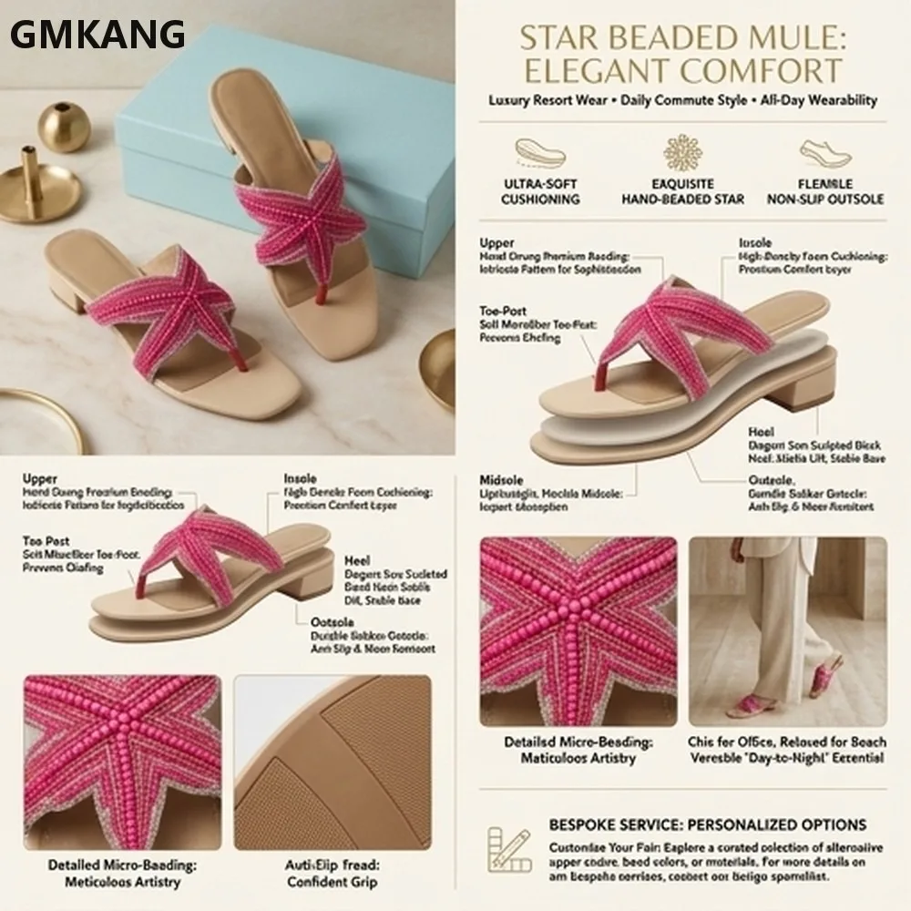 Here is a revised product title that meets all your requirements:**Women's Thong Toe Flip-Flop Sandals, Hand-Beaded