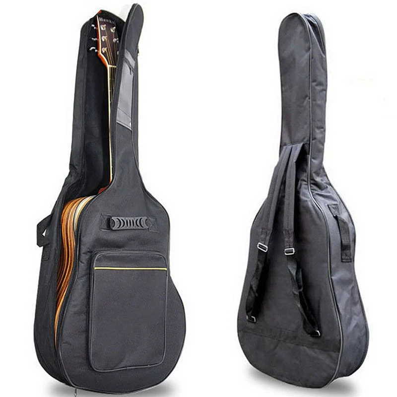 Waterproof Guitar Case Double Strap Padded Black Guitar Case Durable Backpack Shoulder Strap Classical Guitar Bag For 40