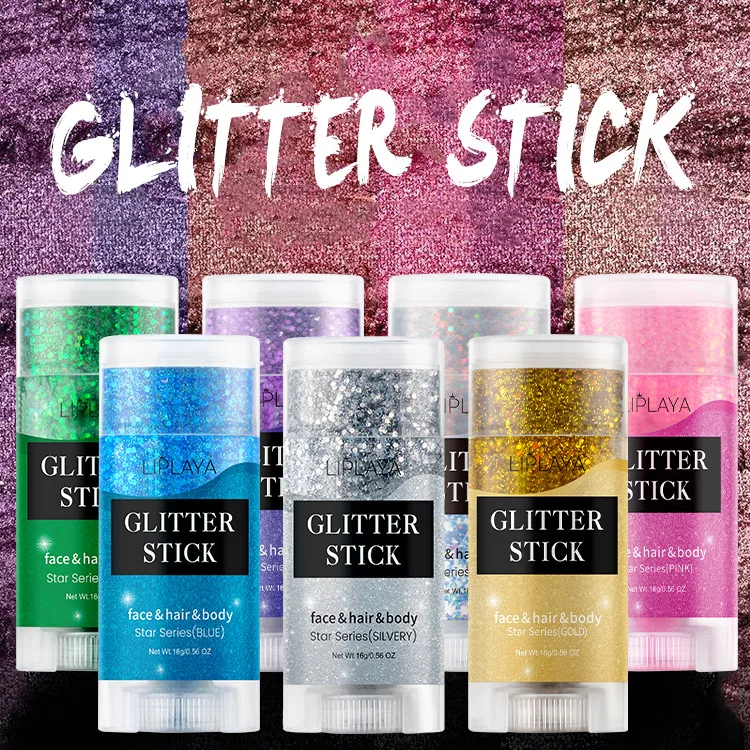 

Multifunctional Glitter Stick Nail Hair Body Face Eye Glitter Gel Art Flash Loose Sequins Cream Festival Glitter Decor Cosmetics