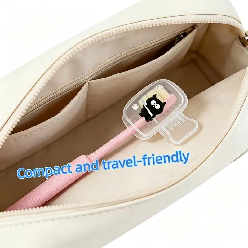 1/2Pcs Kitten Toothbrush Cover Compact Waterproof Portable Holder Suitable for Travel Home Pet Oral Hygiene Use