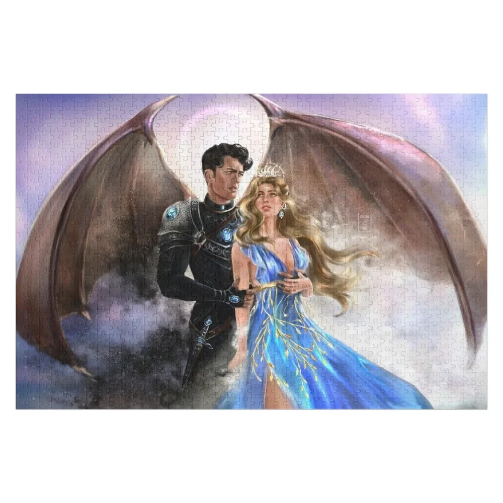 Azriel En Elain, Elriel, Fanart Acotar Puzzel Aangepaste Foto Hout Volwassenen Gepersonaliseerde Cadeau Gepersonaliseerde Naam Puzzel