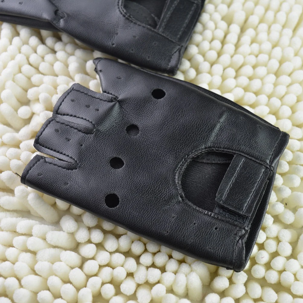 Męskie rękawice punkowe bez palców z nitami, wiatroodporne i termiczne, do sportów outdoorowych, czarne, do jazdy na rowerze, wspinaczki i pieszych wędrówek.