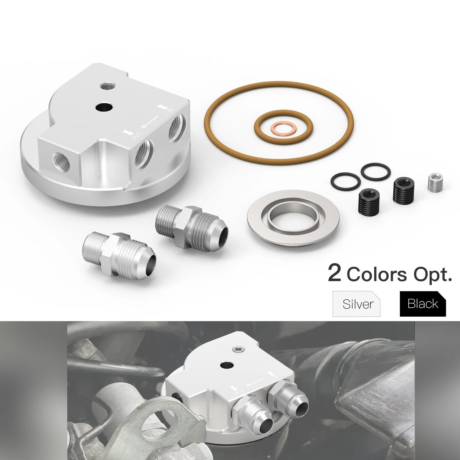 BEVINSEE غطاء مرشح الزيت لسيارات BMW E36 E46 E34 Z3 Z4 E85 E86 320i 325i 520i 525i M3 M50 S50 S52 S54 يستبدل 11421711075 1142174100