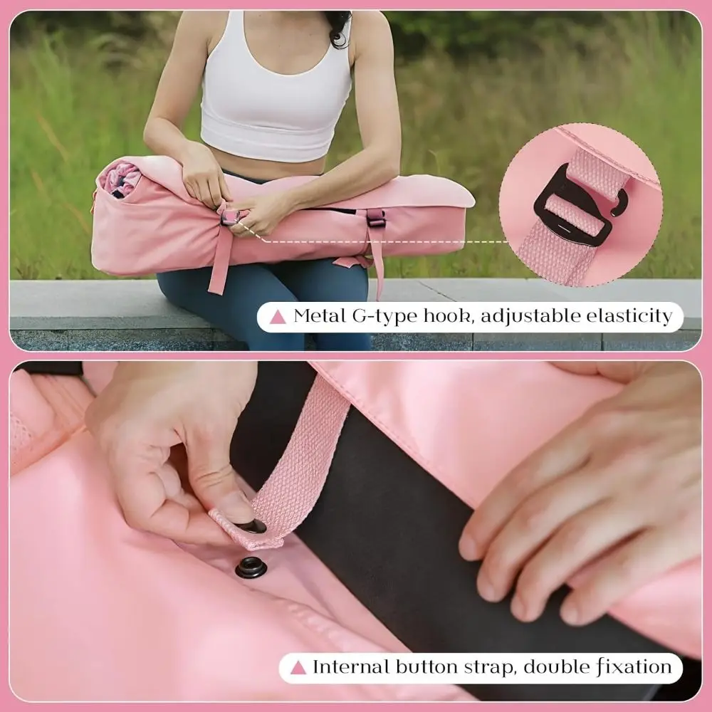 Durable Waterproof Yoga Mat Bag Fabric Adjustable Shoulder Strap Sling Handle Mat Tote Bag Canvas Portable Yoga Mat Holder Bag