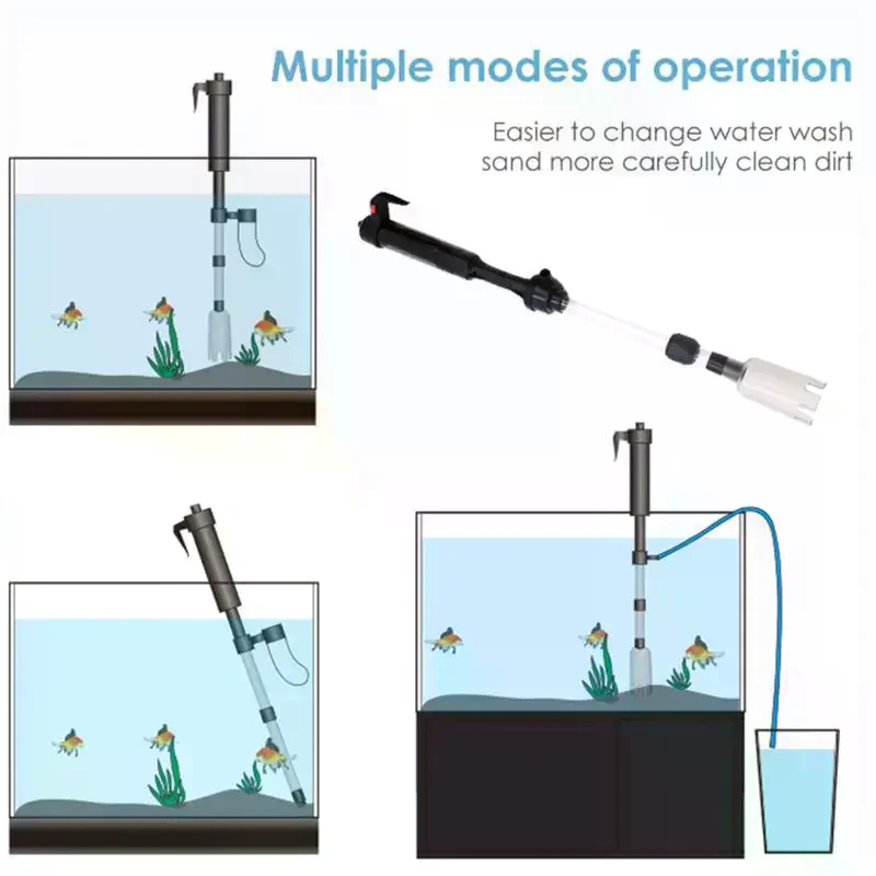 /TPz/Powerful Suction Aquarium Electric Syphon Operated Fish Tank Sand Washer Vacuum Gravel Water Changer Siphon 220V