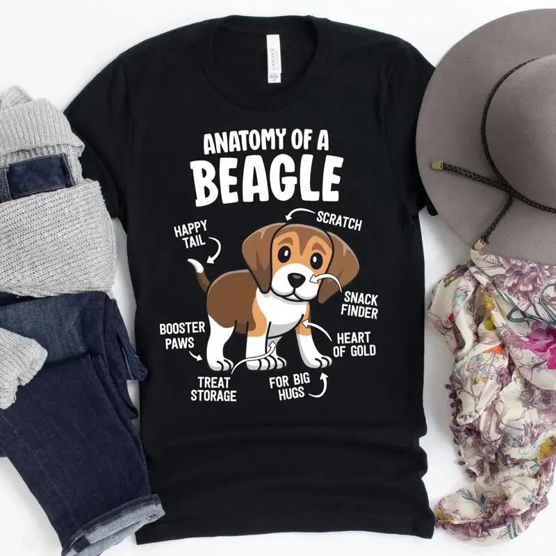 Anatomy Of A Beagle T Shirt Owner s For Pet Lover Hound Dog