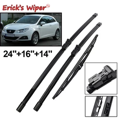 Erick's Wiper Front & Rear Wiper Blades Set For Seat Ibiza 6J 2009 - 2012 Windshield Windscreen Window Rain Brushes 24