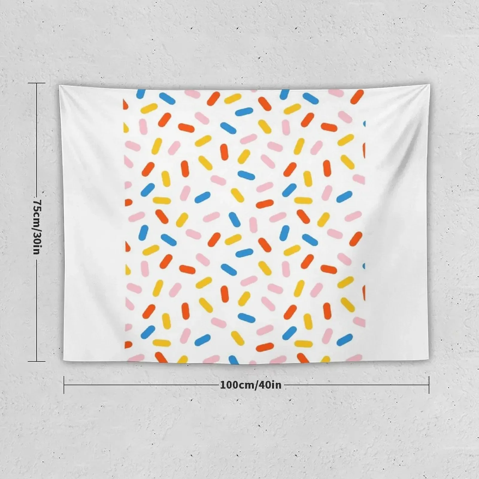 Sprinkles modern minimal abstract simple retro throwback 1980's style neon primary colors dots Tapestry Home Supplies Tapestry