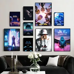 JuL C'est quand qu'il s'eteint Rapper Poster Painting Wall Pictures For Living Room Decor Sticker