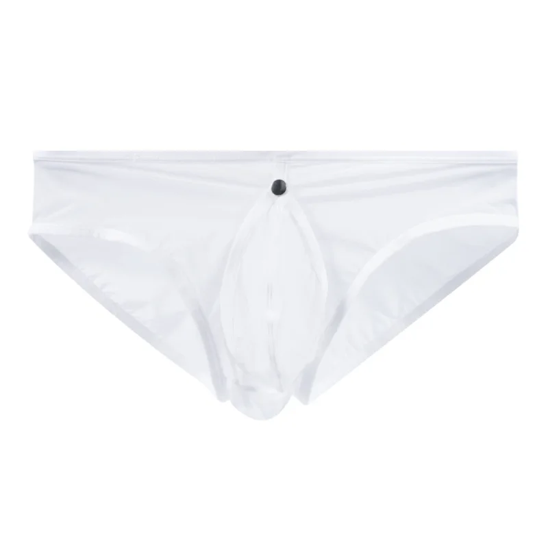 Men's Thong Pouch Underwear See Through Mesh Sheer Ultra Thin Breathable Single Layer Enhancing Briefs Sexy OR6418