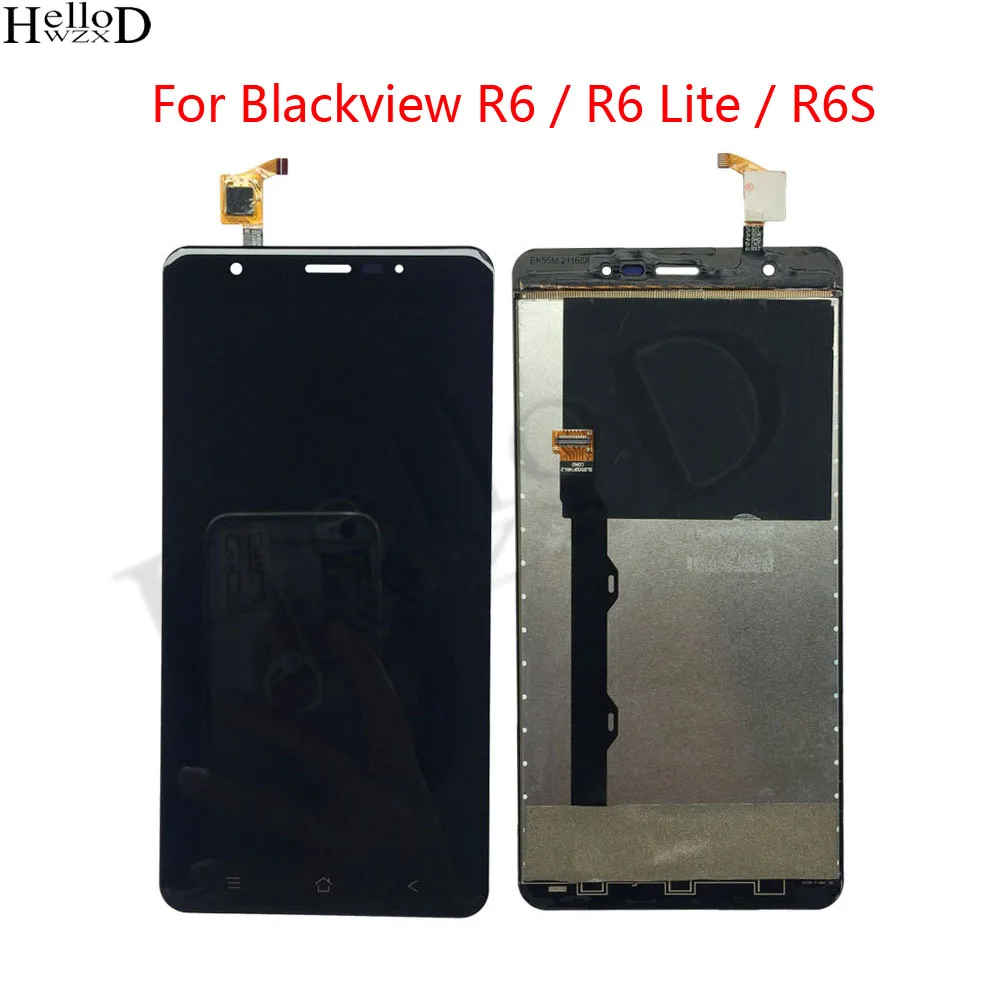 

Mobile LCD Display For Blackview R6 R6 Lite R6S LCD Display With Touch Screen Digitizer Panel Assembly Sensor Tools 3M Sticker