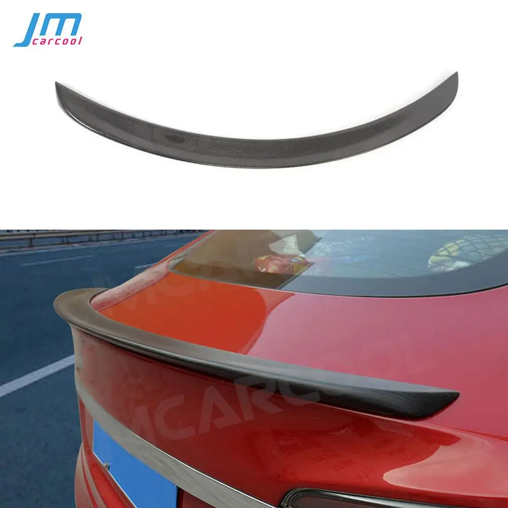 

Carbon Fiber Rear Spoiler for Tesla Model S Sedan 60 70 75 85 90 D P85D P90D P100D 2012-2019 FRP Rear Boot Trunk Trim Wings