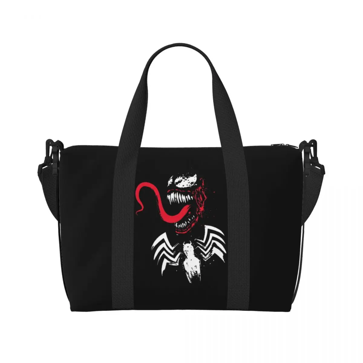 

Изготовленная на заказ большая сумка Venom, женская большая вместительная дорожная сумка с комиксами для спортзала и пляжа на плечо