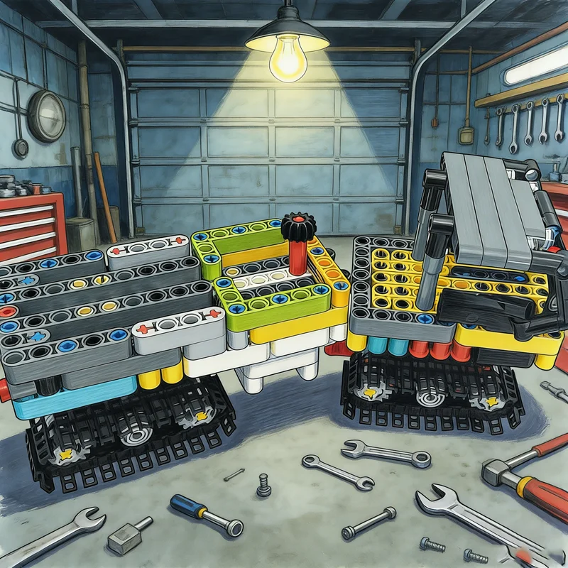 

471 шт. MOC, техническая модель внедорожника, гусеничный автомобиль, строительные блоки, архитектурные игрушки, идея, кирпич, образование, рождественские подарки для детей