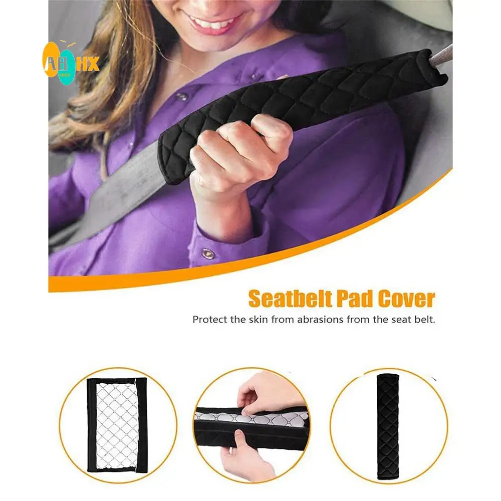 

ABHX-6Pcs Car Seat Belt Cover Seat Belt Protection Belt Seat Belt Shoulder Pad Adjustable Car Seat Belt Shoulder Pad
