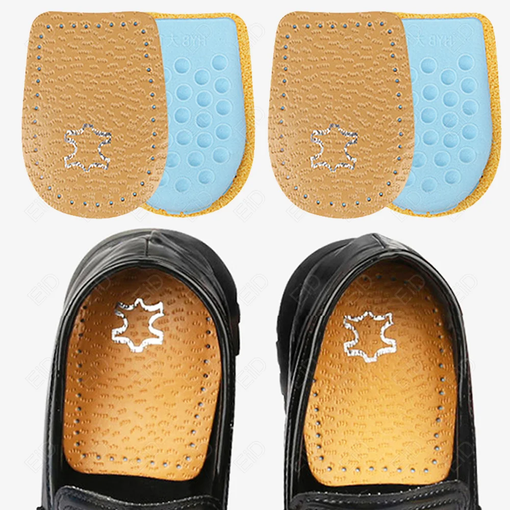 

Latex Leather Heel Insoles Thicken Orthopedic Arch Support Shoes Pads Pain Relief Foot Massager Care Half Insert Increase Height