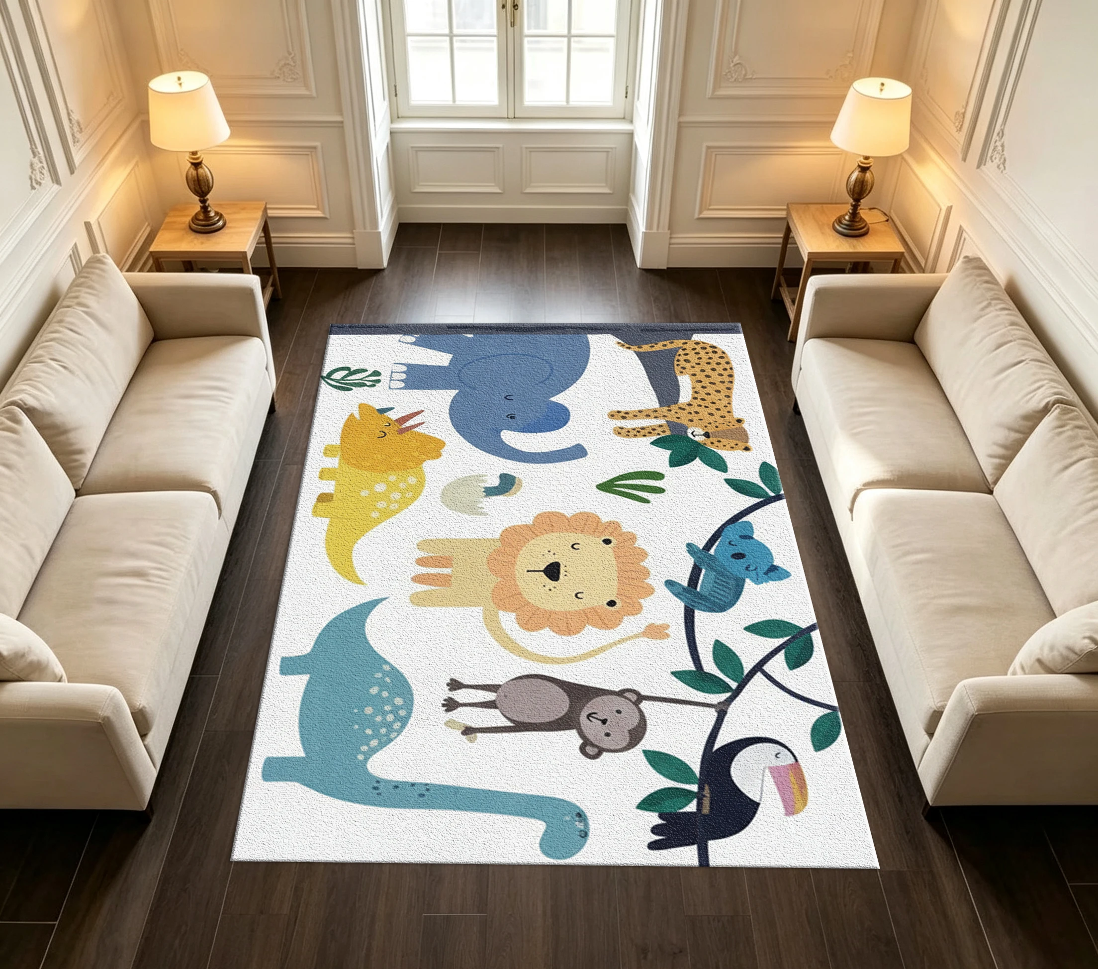Vintage Bumble Bee Wild Floral Botanical Art Home Decor Area Rug