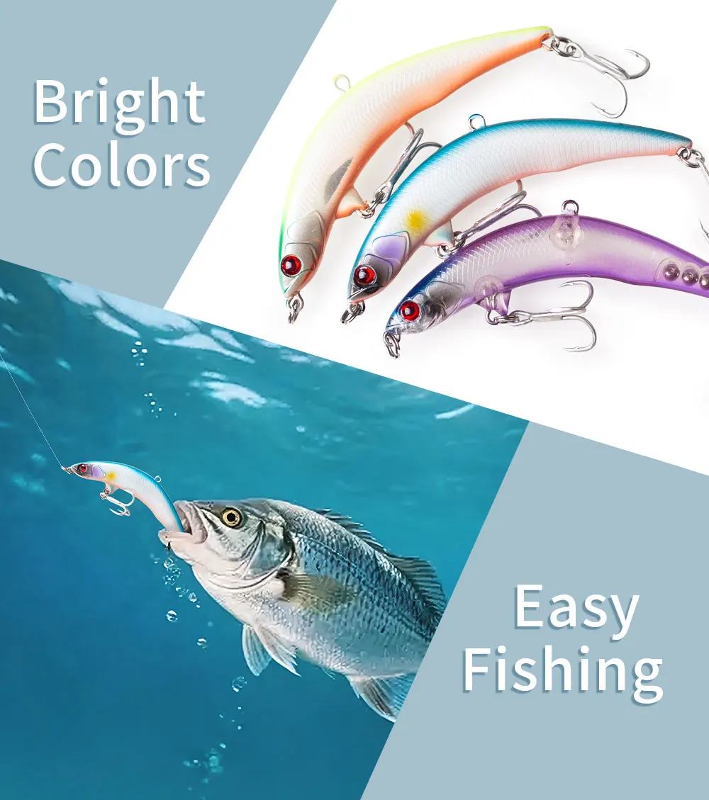 Hanlin 8,5 cm 7g gebogener Bleistift köder Top water Swimbaits schwimmende Kunststoff Hart körper Minnow Wobble Angel köder für Hecht Bass Tackle – Detail 8