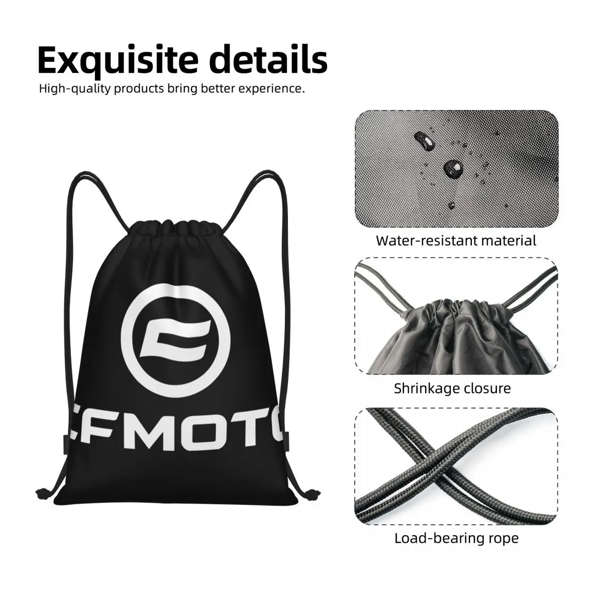 CFMOTO-bolsas con Cordón portátil multifunción con logotipo oficial, bolsa deportiva para libros