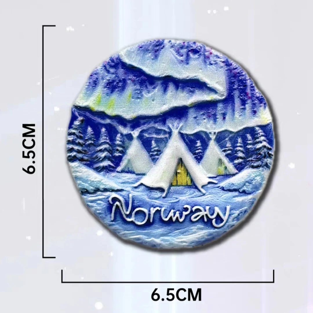 Europe Norway Resin 3D Fridge Magnets Tourism Souvenir Refrigerator Sticker Handicraft Gift Decoration