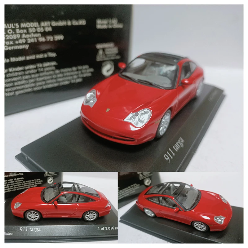

Minichamps 1/43 911 Targa 2001 Red Two-door Alloy Sports Car Model Classics Adult Souvenir Gift Static Display