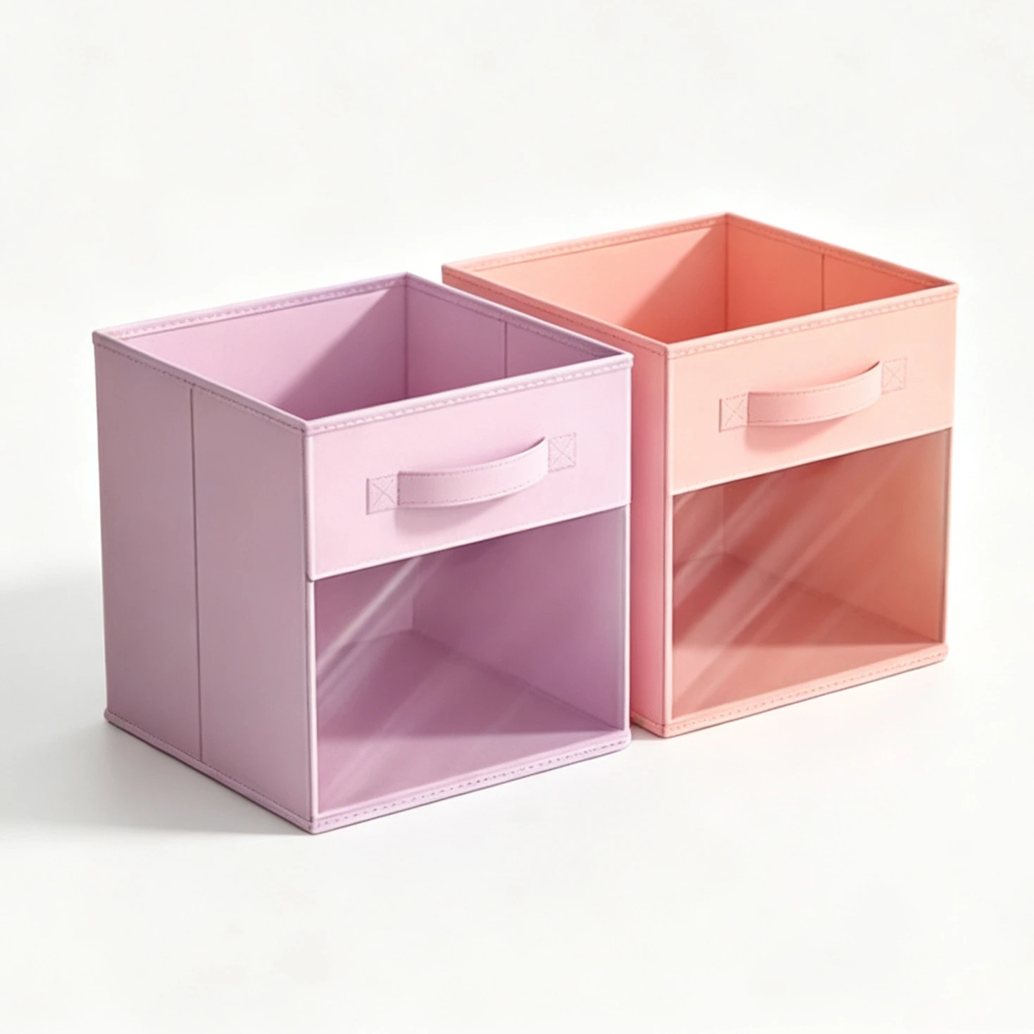 2 Stück Dicke Faltbare Stoff-Aufbewahrungsboxen, 33 cm Behälter mit Verstärkten Griffen, Neutraler Organizer für Kleidung, Spielzeug & Geschenke – Detail 9