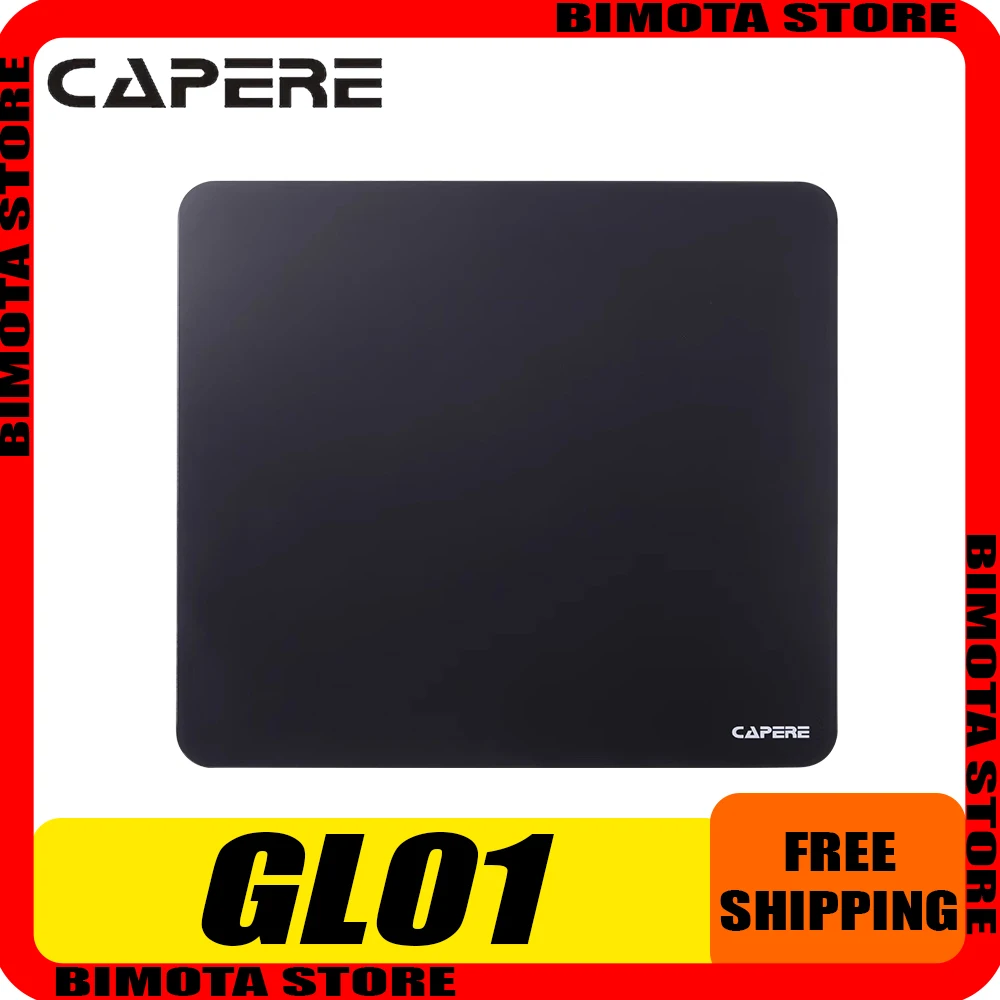 

Capere GL01 Glass Mouse Pad Fully Tempered Smooth Waterproof E-sports Gaming Mouse Pad Black Minimalist Anti Slip Gaming Gifts