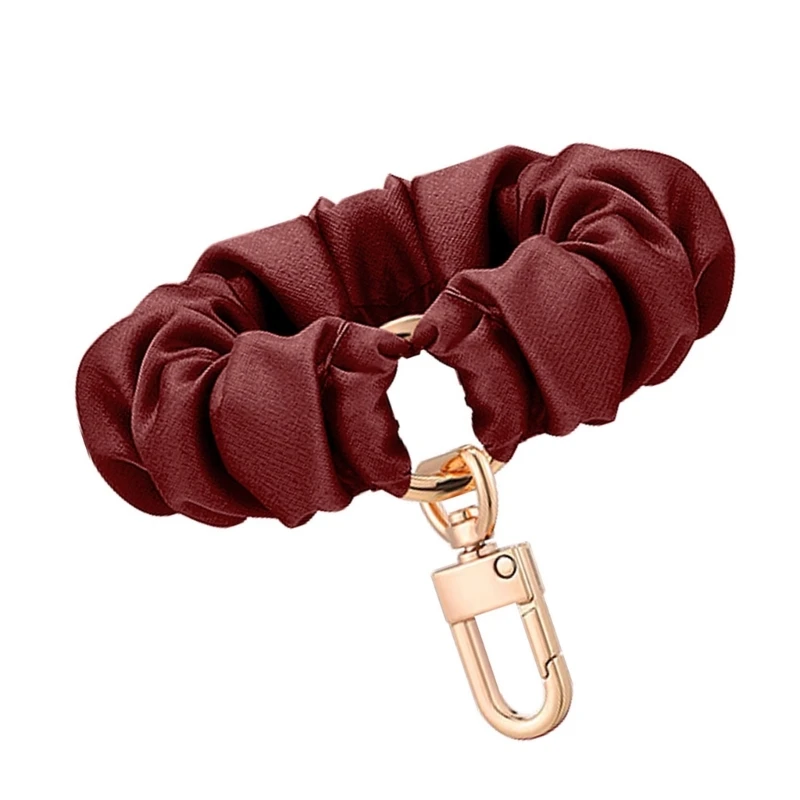 Versatile PU Leather Key Holder Pendant With Stretchable Band For Frequent Use