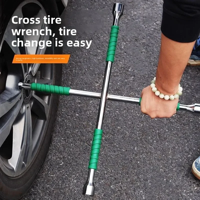 

Durable Tire Changing Wrench Special for Automotive General Cross Wrench To Strengthen Tire Removal and Labor-saving Maintenance
