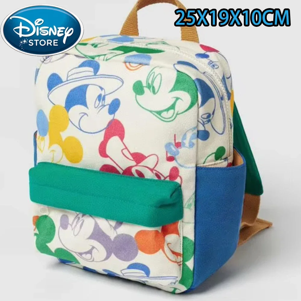 Disney Cartoon Backpack Women\'s Mickey Mouse Donald Duck Pattern Student School Bag Large Capacity Backpack Girls Shoulder Bag