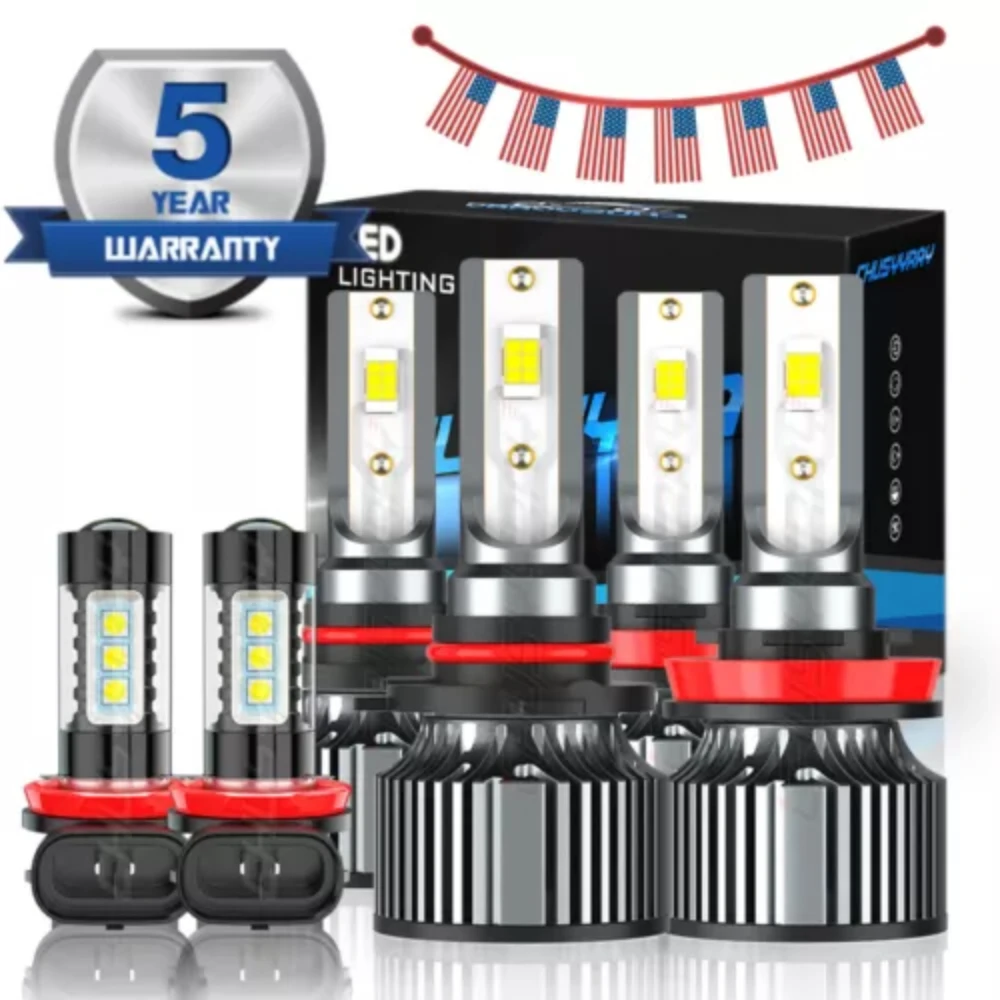 

For Toyota Highlander 2014-2019 6x 9005 H8 H9 H11 Canbus LED Headlight High/Low + Fog Lights Bulbs Combo 12V 6500K 20000LM