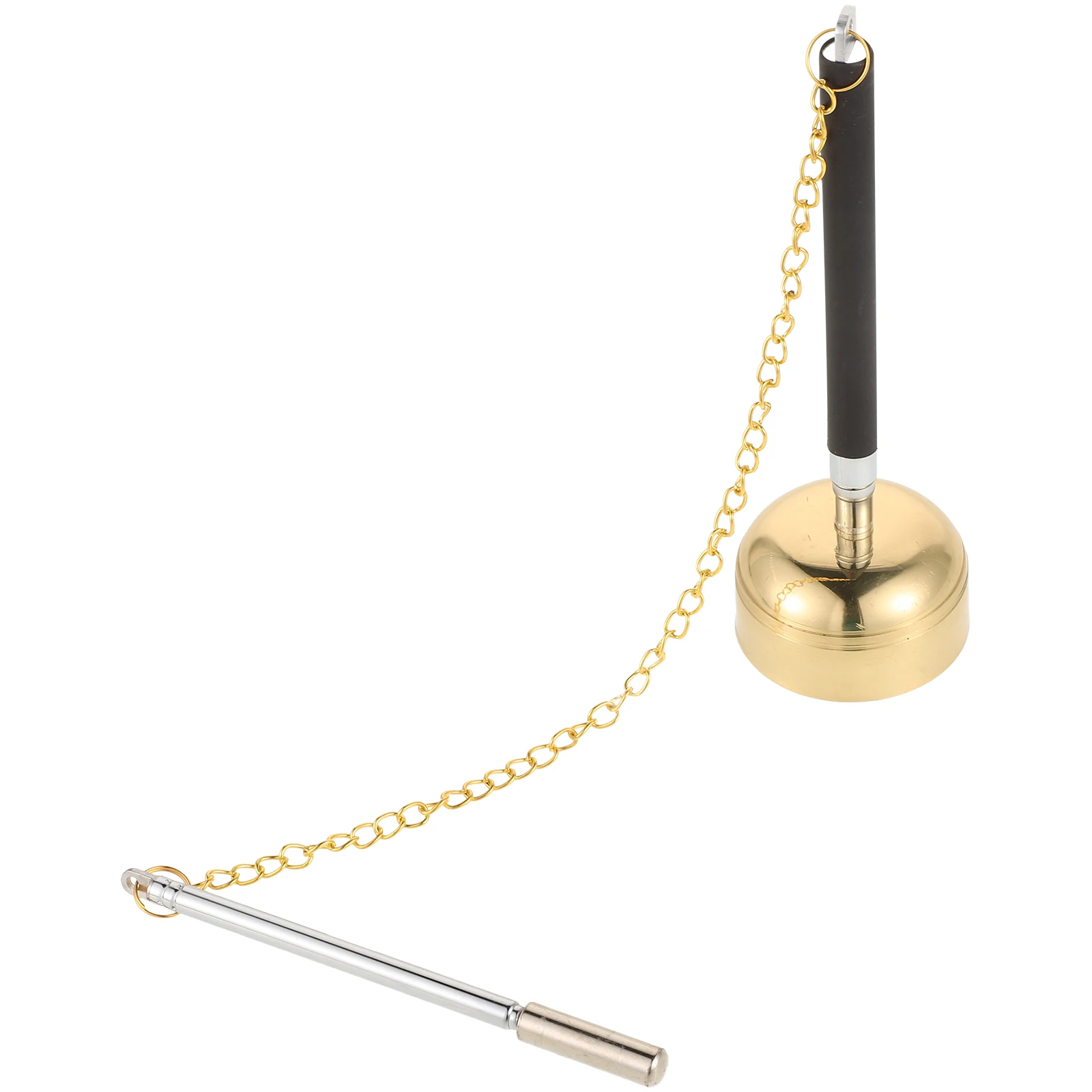 

Portable Copper Ritual Instrument Temple Metal Chime Harmonious Sound Durable Decorative Religious Music Tool