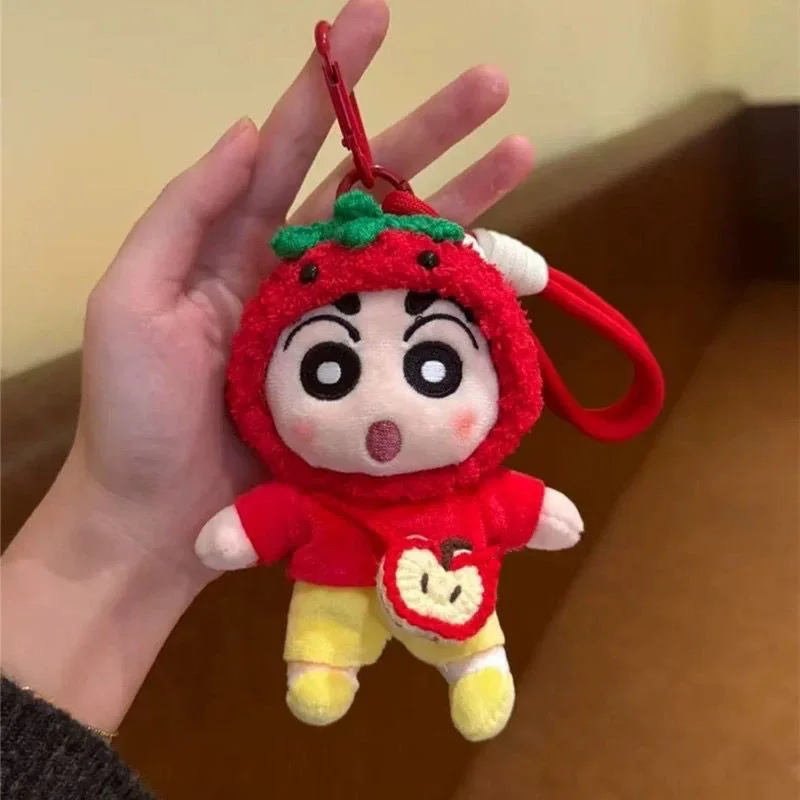 Cute Cartoon Crayon Shinchan Dress Up Plush Doll Pendant for Backpack Keychain Daily Hanging Decor and Fine Collectible Gift